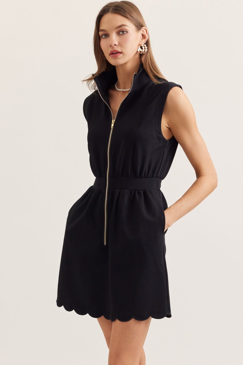 On The Go Scalloped Dress - FINAL SALE