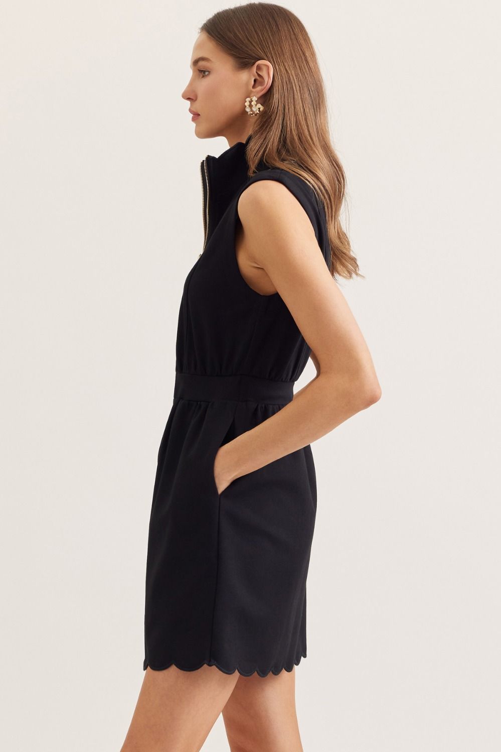 On The Go Scalloped Dress - FINAL SALE