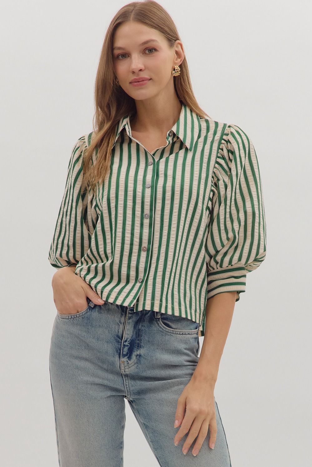 Green Stripe Shirt