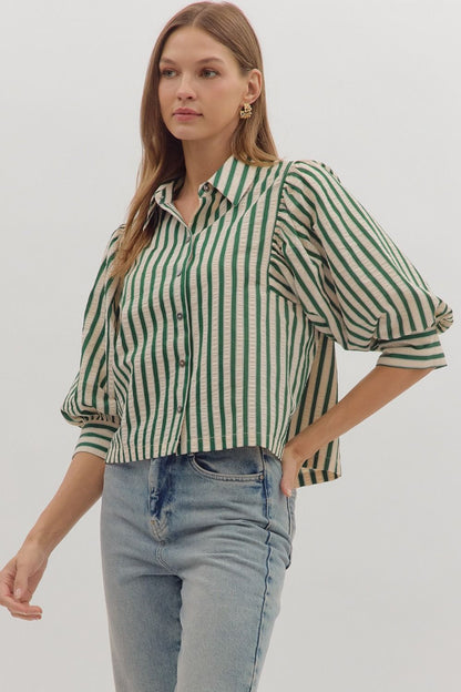 Green Stripe Shirt