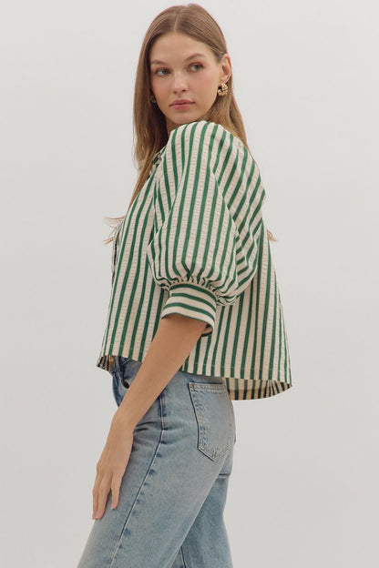 Green Stripe Shirt