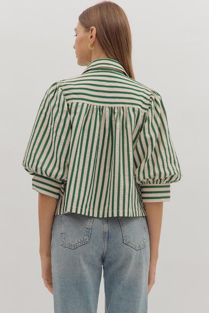 Green Stripe Shirt