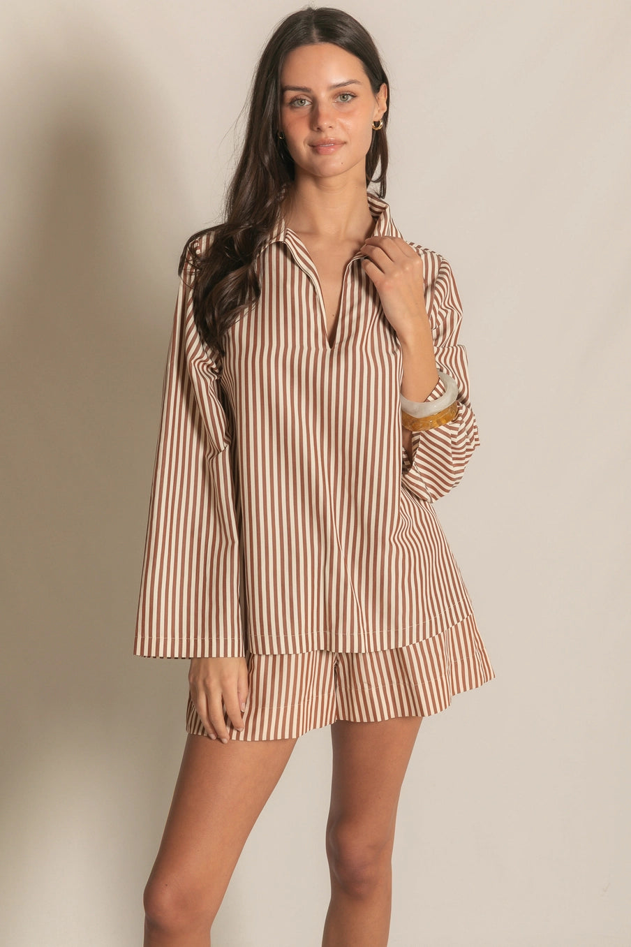Iced Latte Striped Top