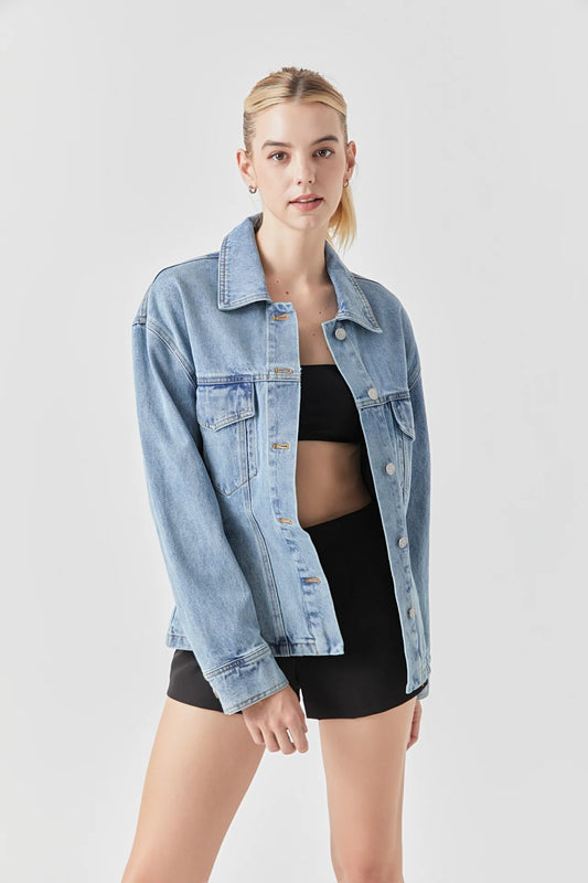 grey lab light wash outerwear