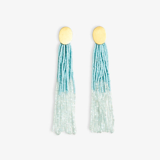 Mae Light Blue Tassel Earrings
