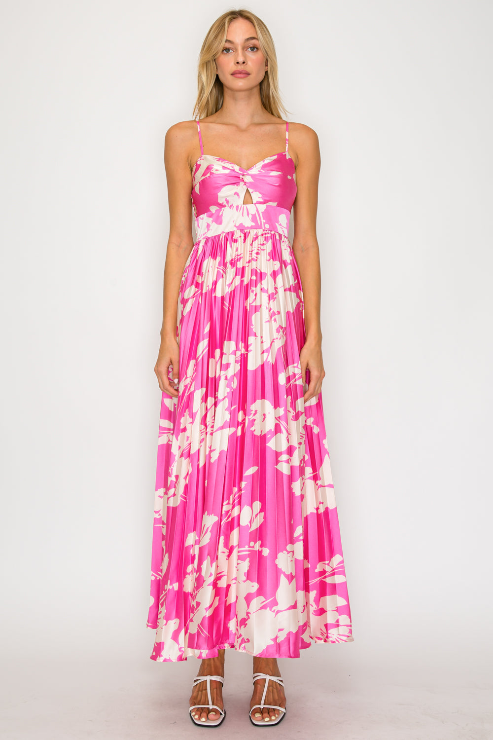 Blossom Pleated Maxi Dress