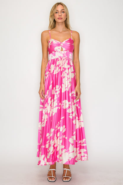 Blossom Pleated Maxi Dress
