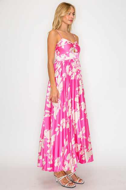 Blossom Pleated Maxi Dress