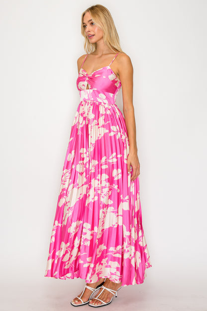 Blossom Pleated Maxi Dress