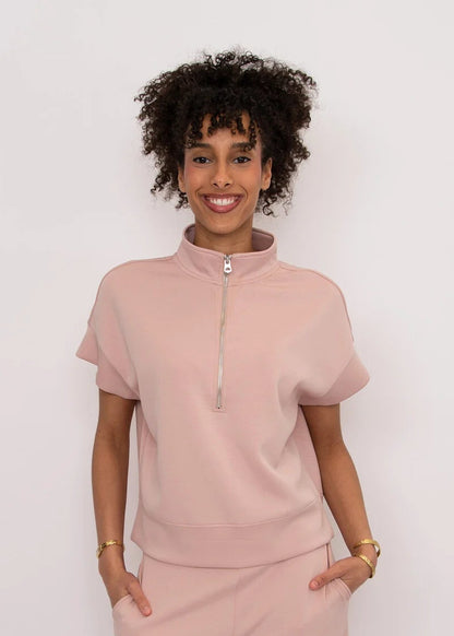 Dua Soft Knit Half Zip Top