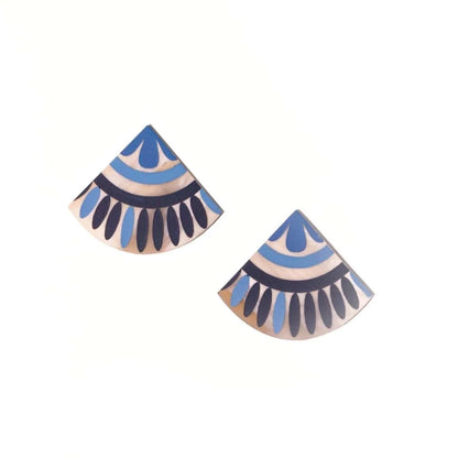 Sea Blue Tile Earrings