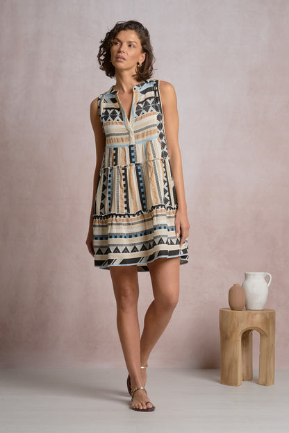 Aztec A-Line Mini Dress