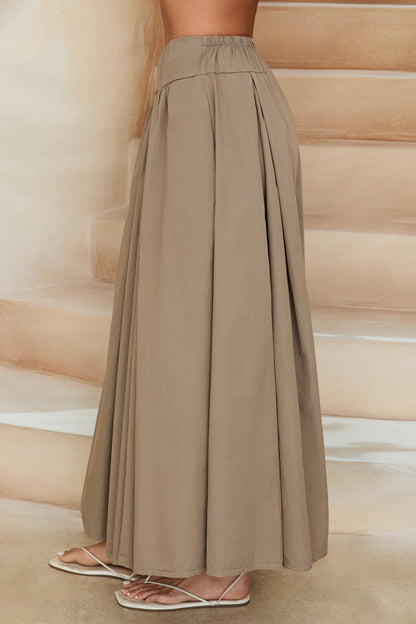 Lisandra Poplin Maxi Skirt