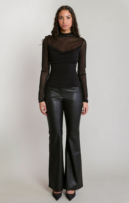 Lennon Faux Leather Flares