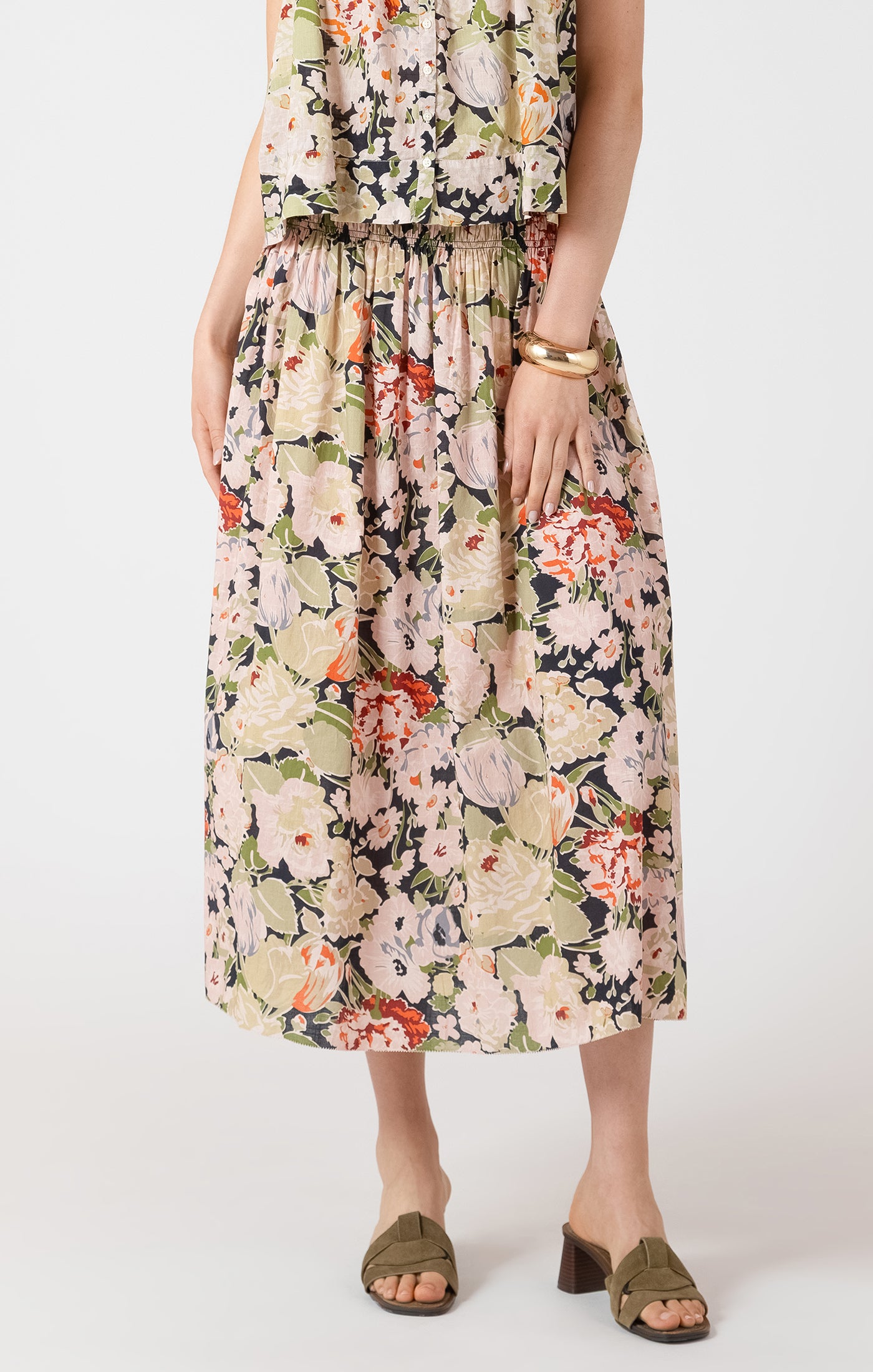 Vintage Rose Midi Skirt - FINAL SALE