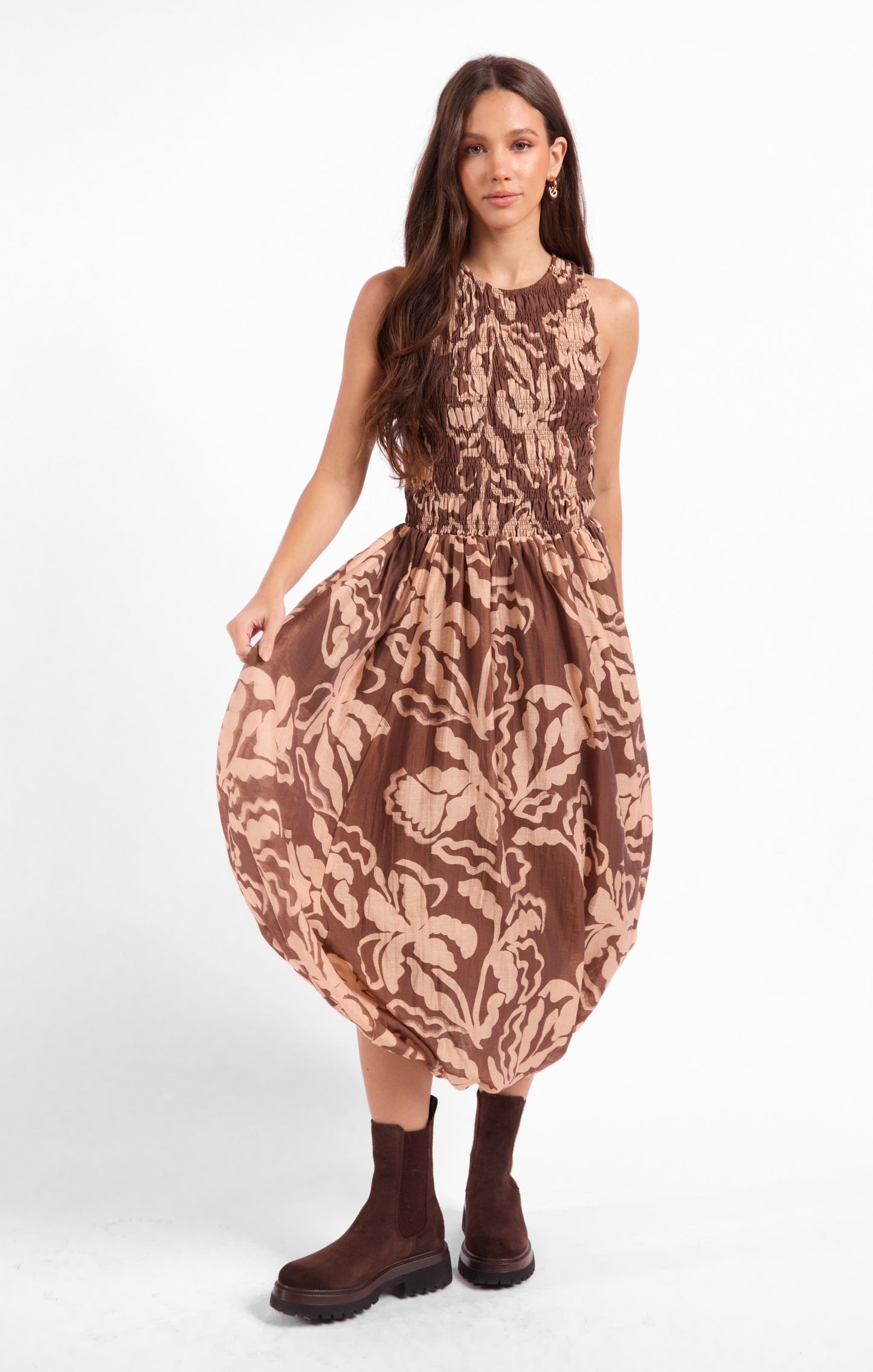 Rustic Charm Midi Dress