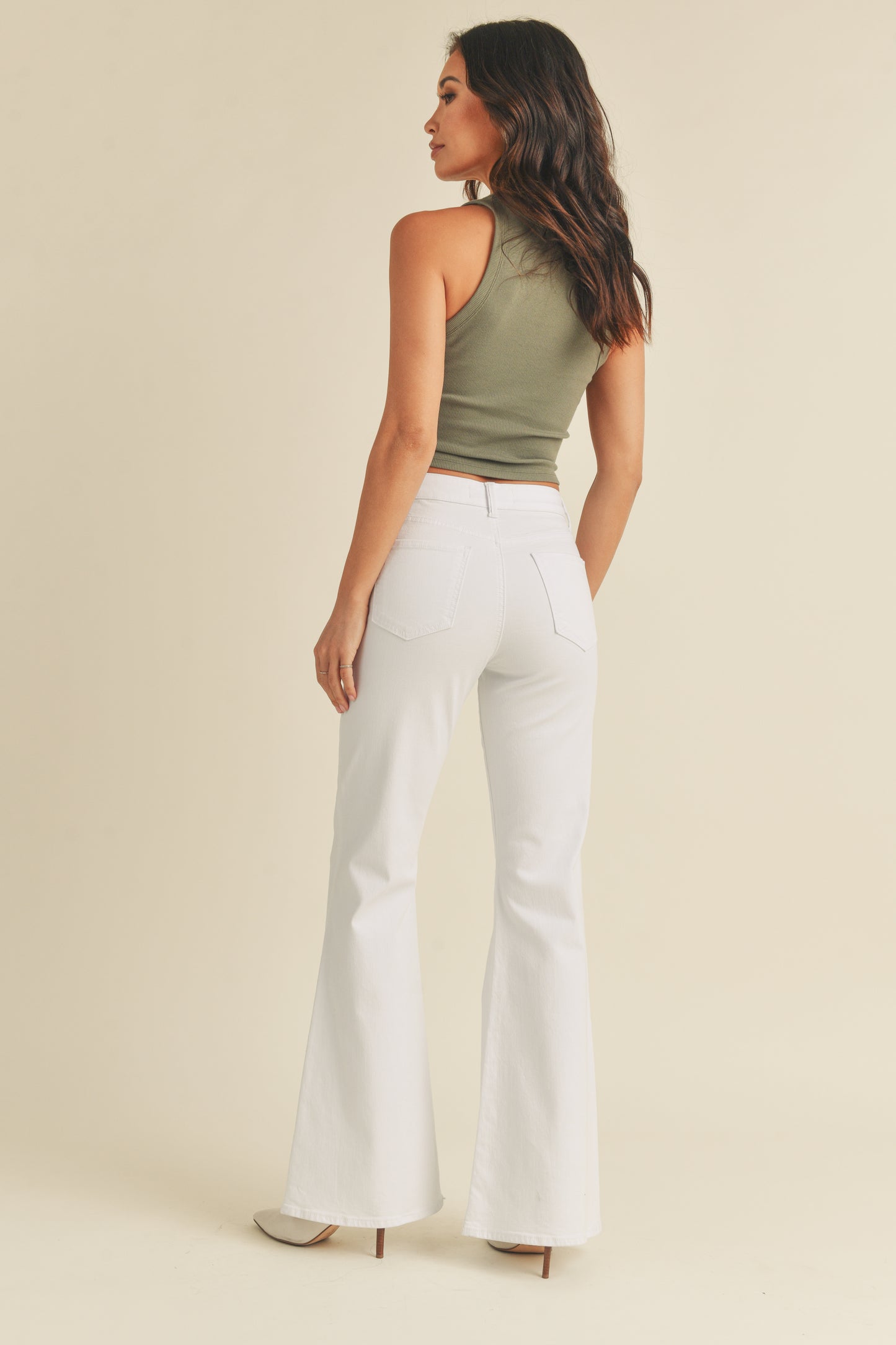 High Rise Clean Bell Bottom Jeans