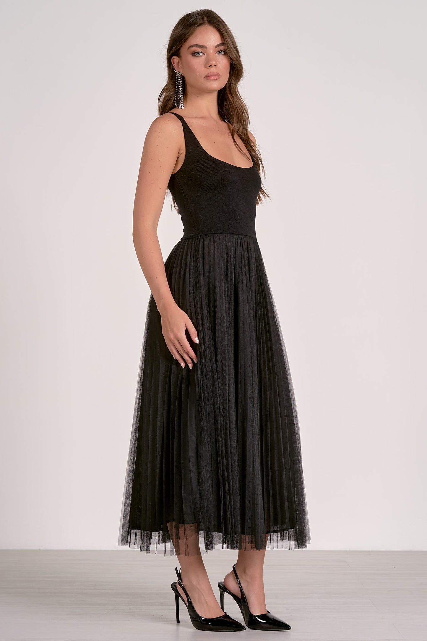 Tulle Skirt Midi Dress - FINAL SALE