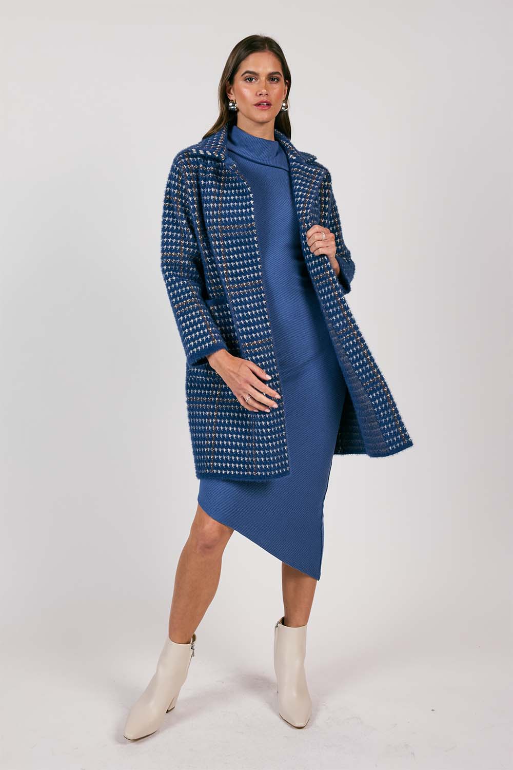 Marceau Houndstooth Coat