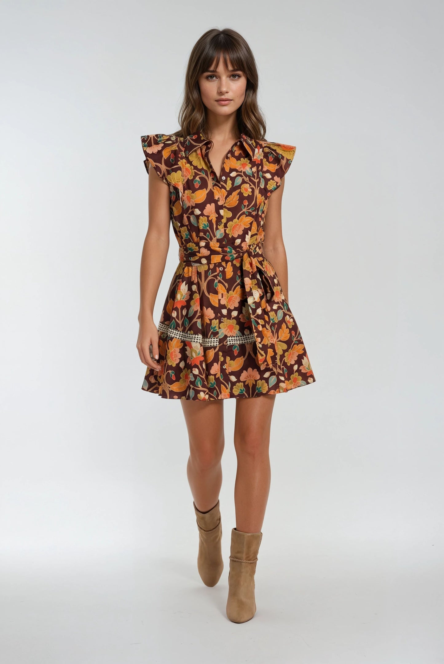 Cara Amber Bloom Mini Dress