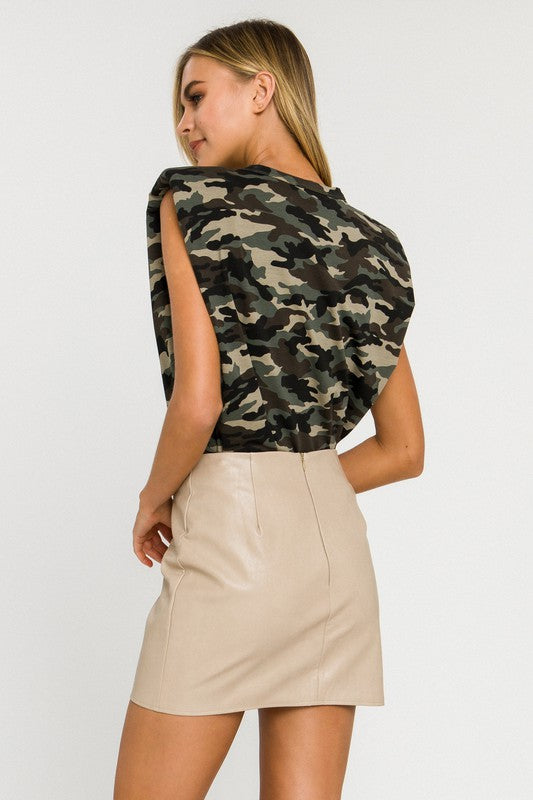 Camo Shoulder Pad Tee