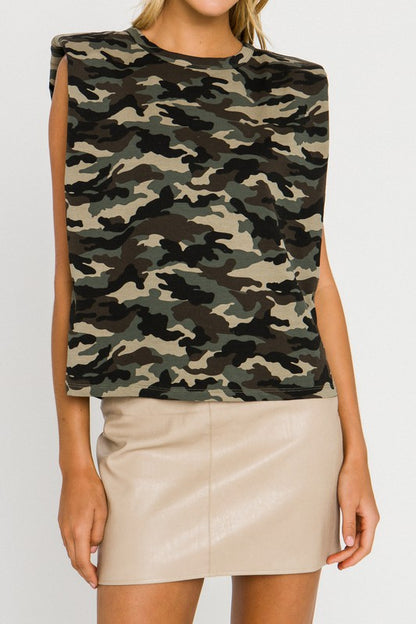 Camo Shoulder Pad Tee