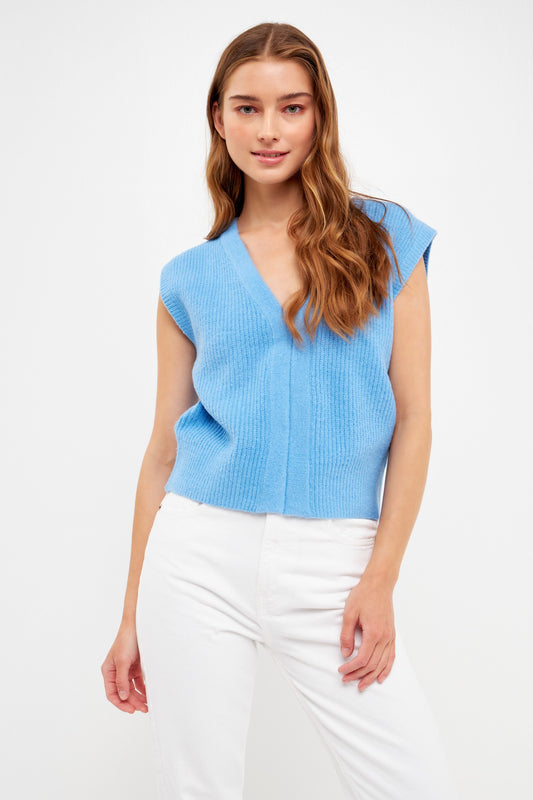 Oxford Blue Sweater Vest - FINAL SALE