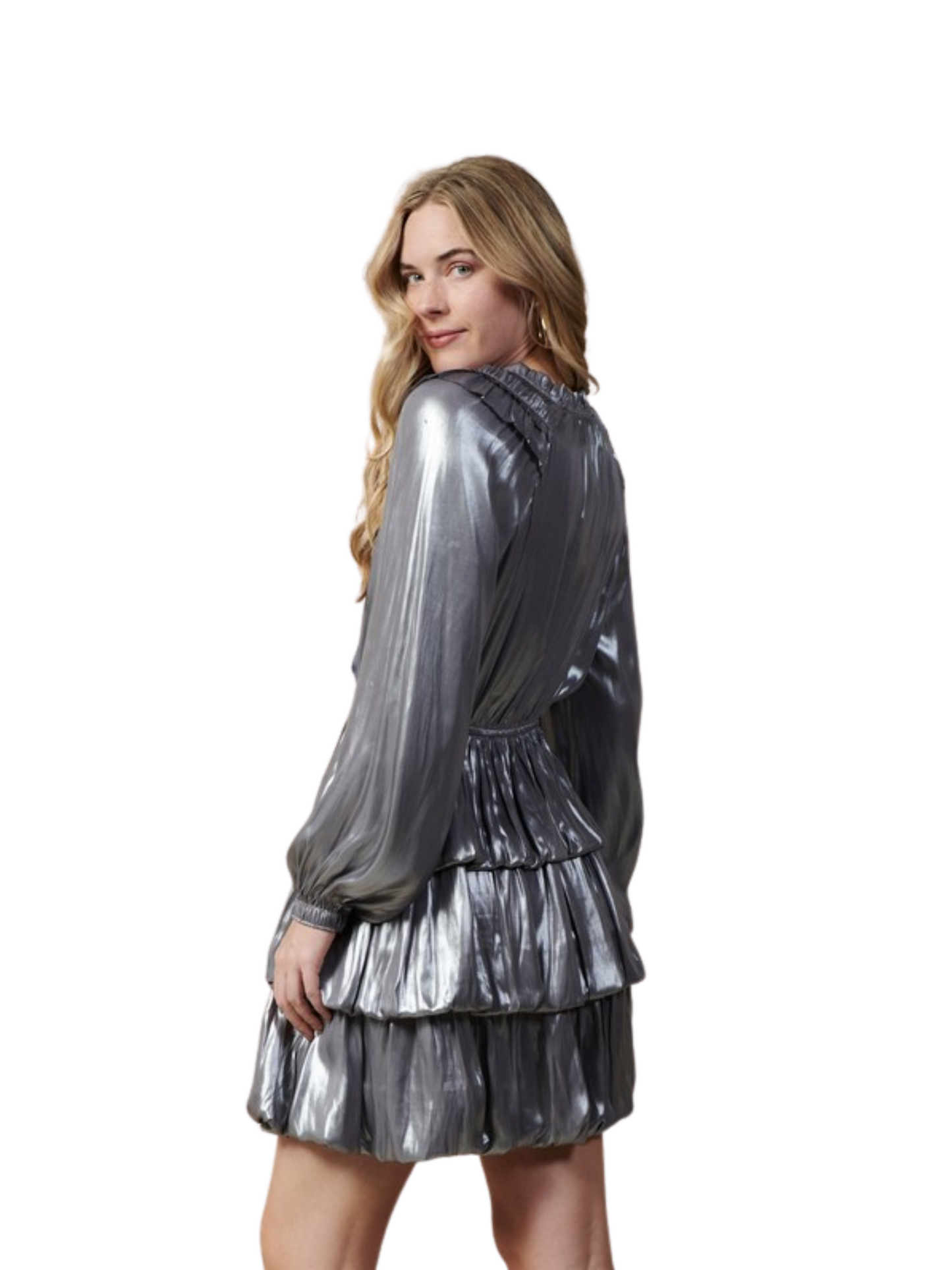 Silver Foil Dress - FINAL SALE